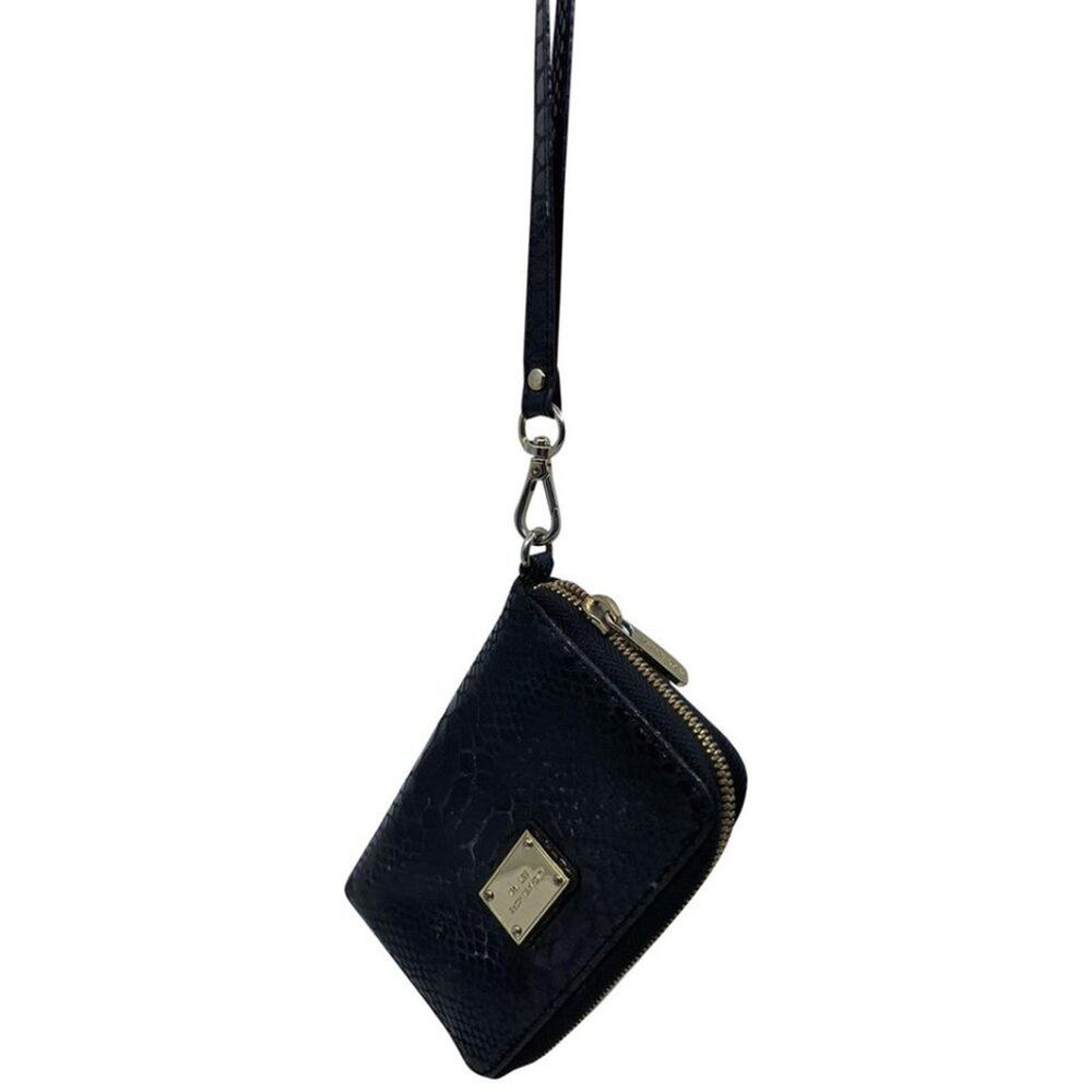 Michael Kors Black Alligator Leather Wristlet